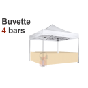 Location buvette 3x3 pliante 4 bars avec lests
