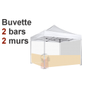 Location buvette 90° - 3mx3m pliante 2 bars avec lests