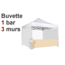 Location buvette 45° - 3mx3m pliante 1 bars avec lests