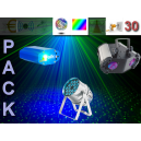 LUMIERE DECO+DISCO 40: Location pack Lumières ambiance et dansantes pour 40 personnes