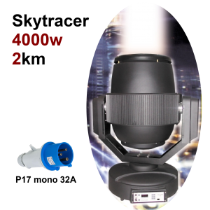 Location skytracer 4000W automatique, port&eacute;e 2km