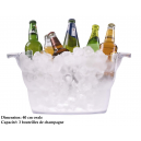 Location vasque-seau à champagne 40cm plexiglass