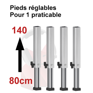 Location Jeux de pieds hauteur 80-140 cm pour praticable Location Jeux de pieds hauteur 80-140 cm pour praticable