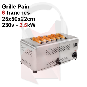 Location grille pain professionnel, 6 tranches