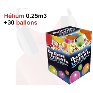 Kit Helium 0.25m3 + 30 ballons