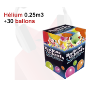 Kit Helium 0.25m3 + 30 ballons