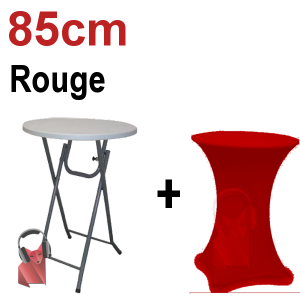 Location mange debout avec housse rouge Location mange debout avec housse rouge