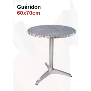 Location table guéridons aluminium/inox 60x70cm Location table guéridons aluminium/inox 60x70cm