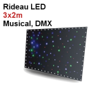 Location Rideau étoilé LED DJ 3mx2m 96 Leds RGBW avec contrôleur sans pieds
