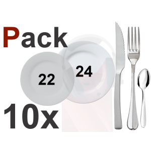 Location pack entrée plat ou plat dessert dix personnes Location pack entrée plat ou plat dessert dix personnes
