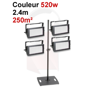 Location totem 2m40 + Eclairage couleur 250m&sup2;