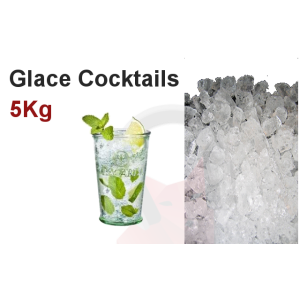 Glace pilée à cocktails et Mojitos en sac de 5kg Glace pilée à cocktails et Mojitos en sac de 5kg