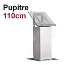 Location d'un pupitre en structure avec tablette plexi hauteur 110cm