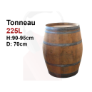 Location Tonneau bois 225l