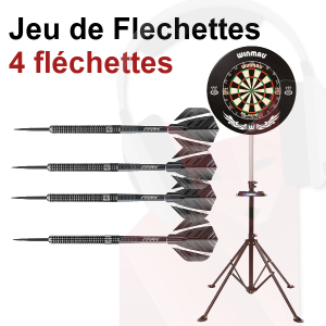 Location Jeu de fléhettes sur pied + 4 fléchettes Location Jeu de fléhettes sur pied + 4 fléchettes