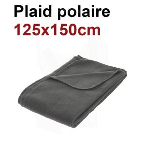 location plaid polaire gris 125x150cm 150grs