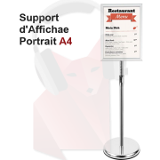Location porte affiche chromé A4 portrait