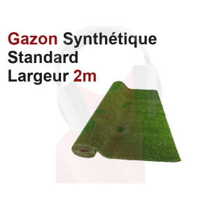 Gazon synthétique Standard largeur 2m, au mètre linéaire(2m²) Gazon synthétique Standard largeur 2m, au mètre linéaire(2m²)