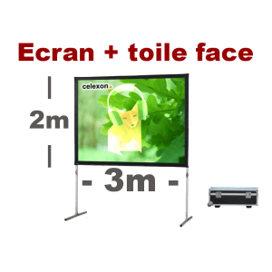 Location écran de projection vidéo 305x229cm sur cadre 50-200 personnes Location écran de projection vidéo 305x229cm sur cadre 50-200 personnes