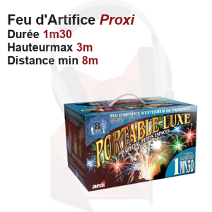 Feu d'Artifice Luxe Portable 1m30 hauteur 3m Feu d'Artifice Luxe Portable 1m30 hauteur 3m
