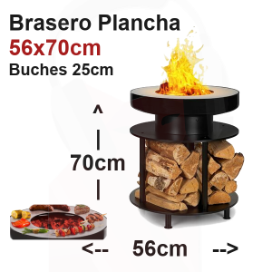 Location Brasero Plancha 56cmx70cm au bois
