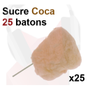 Kit 25 barbes à papa avec bâtonnets et sucre Coca
