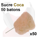 Kit 50 barbes à papa avec bâtonnets et sucre Coca