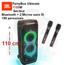 Location sono 80 personnes 1100W Bluetooth avec micros sans fil