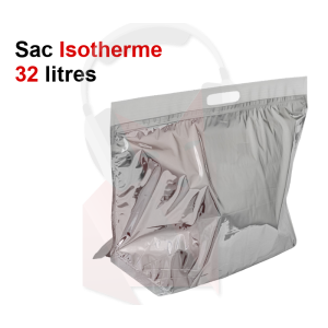 Sac isotherme (vente) 32 litres pour 10Kg de glaçons Sac isotherme (vente) 32 litres pour 10Kg de glaçons