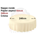 Nappe cr&egrave;me 240cm Papier aspect tissus 