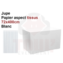Jupe de table blanche papier aspect tissus 72cmx400cm