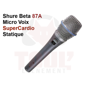 Location Micro Shure beta 87A - supercardio - Micro chant statique