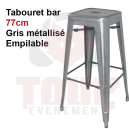 Location tabouret de bar empilable en acier