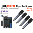 Location pack 4 Micros Chant à brancher sur pack sono
