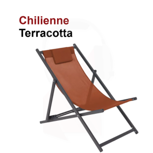 Location Chilienne, transat, bain de soleil Terracotta