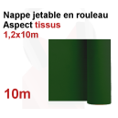 Nappe Verte jetable aspect tissus 1,2x10m en rouleau
