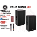 Location Pack Sono YAMAHA  200 personnes 2x2000w  Bluetooth