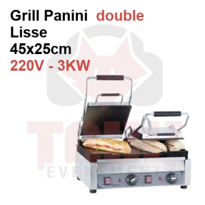 Location double Grill panini surface lisse 45x25cm Location double Grill panini surface lisse 45x25cm