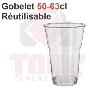 25 Gobelets plastiques réutilisables/jetables 50-63cl transparents (pinte) 25 Gobelets plastiques réutilisables/jetables 50-63cl transparents (pinte)
