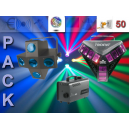 LUMIERES CLUB 50: Pack Lumières type clubbing pour 50 personnes