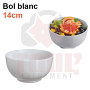 Location bol blanc Opale 14cm pour petit déjeuner