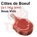 2 C&ocirc;tes de b&oelig;uf Ori. EU env. 2x1.1Kg sous vide