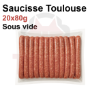 Saucisse de Toulouse bouch&egrave;res 1.6Kg env. sous vide