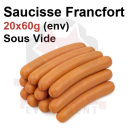 Saucisses de Francfort 20x60g sous vide