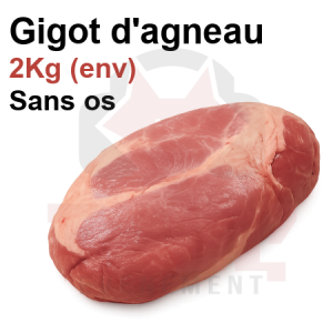 Gigot d'agneau S/OS env 2Kg Orig UK sous vide