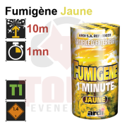 Fumigène 1mn jaune hauteur max 10m