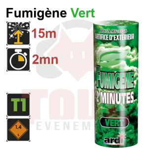 Fumig&egrave;ne 2mn vert hauteur max 15m