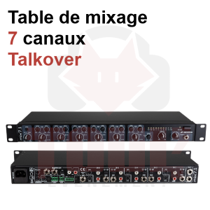 Console de mixage 7 canaux avec Talkover