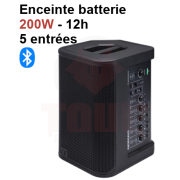 Location enceinte batterie 200W 5 entrées Bluetooth