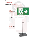 Location pack pied + panneau secours droite